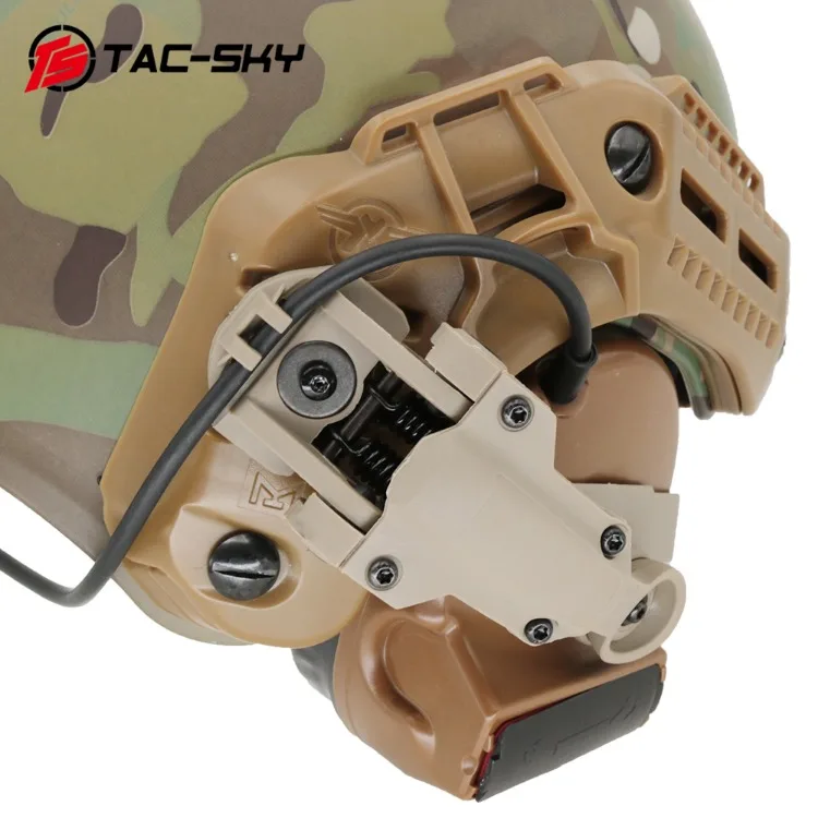 Ts Tac Sky Tactical Headset Comtac Ii Iii Iv Xpi Earmuffs Mlok Rail