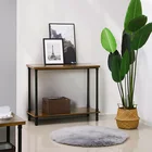 Wholesale Furniture Companies Rustic Industrial Console Table Metal Frame Long Foyer Entrance Hall Stand