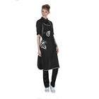 SMARTHAIR Waiter Uniform Design Ladies Salon Uniform Cooking Apron Cotton Black with Pockets