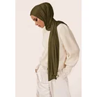 Scarves Hot Sale Subtle Shine Skin-friendly Solid Woven Hijab Chiffon Scarf