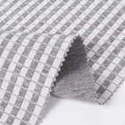 Attractive design soft and warm gingham check polyester viscose blend scuba plain fabric