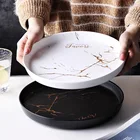 China suppliers restaurant food serving chargers plate marble dinner plates with custom logo