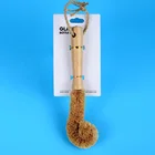 Kitchen set brush nature cleaner round bamboo dish brush vegetables clean tool kitchen pot bowl wash brushes