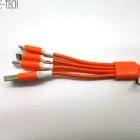 13 CM Portable Multifunctional 3 IN 1 Keychain USB Charging Cable Quick Charge USB Cable