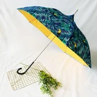 Umbrella Solid Color Cute Dome Flower Shape For Princess Girl Wedding Straight Pagoda Handheld Straight Sun Umbrella