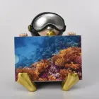 Photo Frame Picture Picture Ocean Theme Square Photo Frame Resin Diver Figurine Small Picture Photo Frame