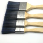 Hot selling custom size high quality wood handle wall painting dyed filaments blue Paint Brush