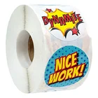 Custom circle sticker books children roll for room decoration