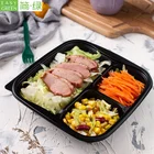 Easy Green Plastic Meal Prep Containers 3 Compartment disposable lunch box with Lids