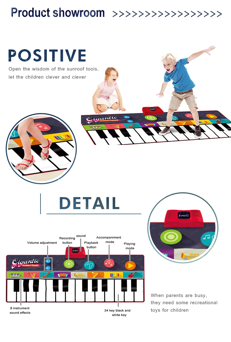 Chengji Kids musical dancing learning music instruments floor piano keyboard play mat