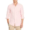/product-detail/custom-wholesale-new-summer-fashion-pink-cotton-long-sleeve-mens-casual-slim-fit-oxford-shirt-62432174940.html