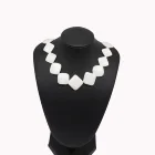 white shell simple boho jewelry necklace natural shell beads ladies necklace display