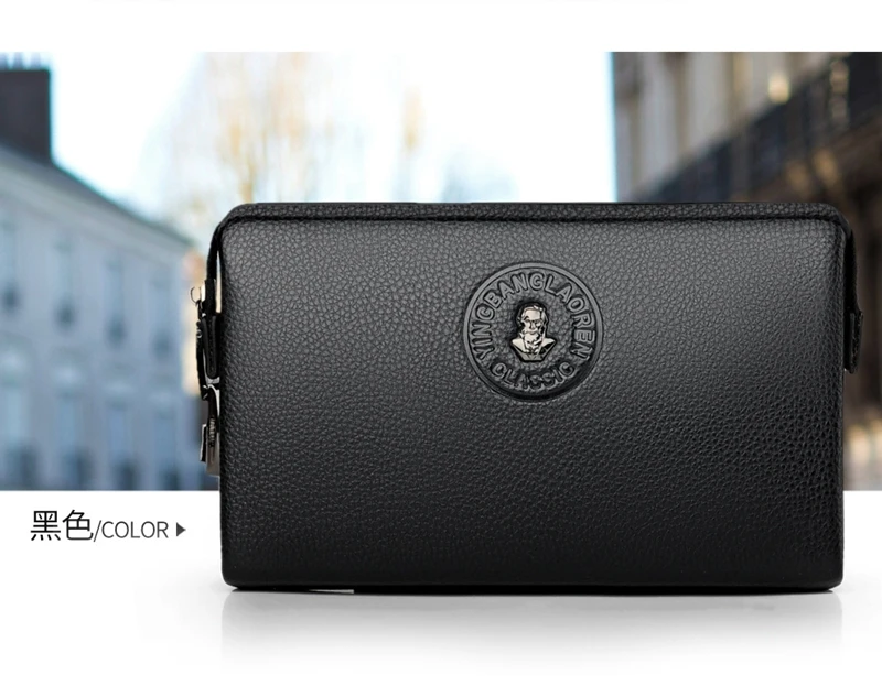 Yingbanglareen — sac à main anti-vol pour hommes, nouvelle collection, sac d'affaires décontracté, pochette, grande capacité