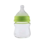 BPA Free Silicone Pacifier Baby Milk Feeding Bottle Glass Baby Bottles For Newborns