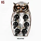 Metal Owl Wine Rack And Wine Cork Holder, Animal Wine Rack