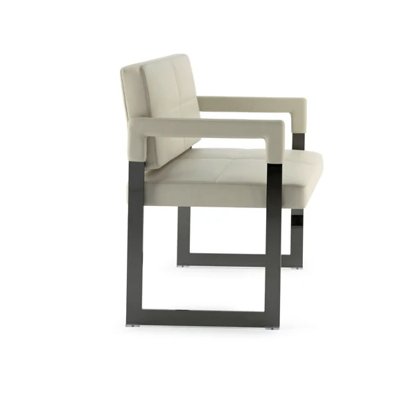 Black steel frame leather chair Aster leather chair, View vintage