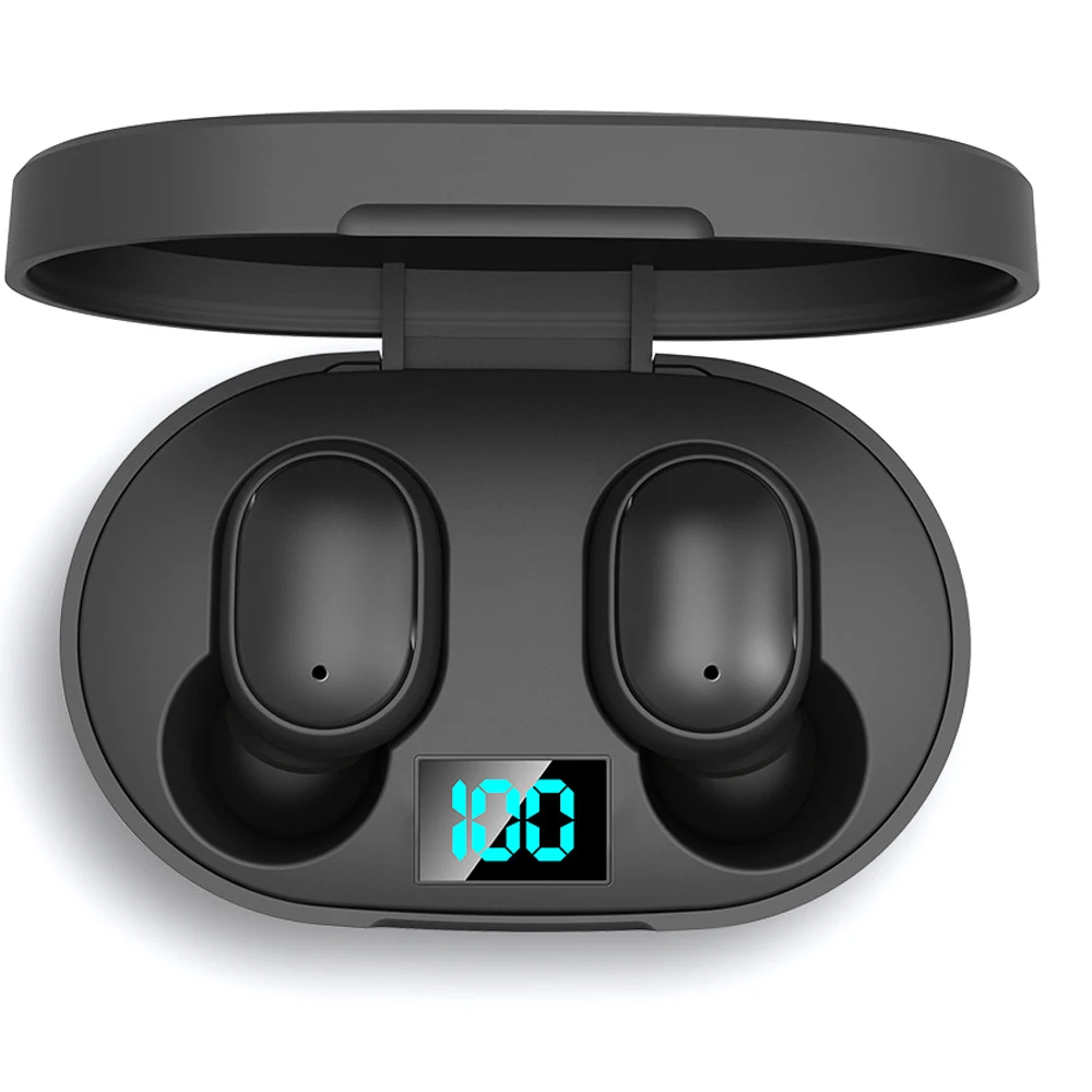LCD Display E6S TWS Wireless Earbuds 3D Stereo Mini Bluetooth Earphone 5.0 Sports Waterproof Headset Airdot for Xiaomi Redmi - ANKUX.COM