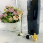 Wine Vacuum Bottle Wholesale Metal Gold Rose Wine Vacuum Stopper Wedding Decorative Wine Cork Bottle Stopper