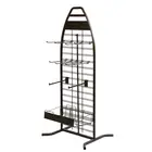 Floor standing metal hanging display hooks electronic accessories display stand for trade showing