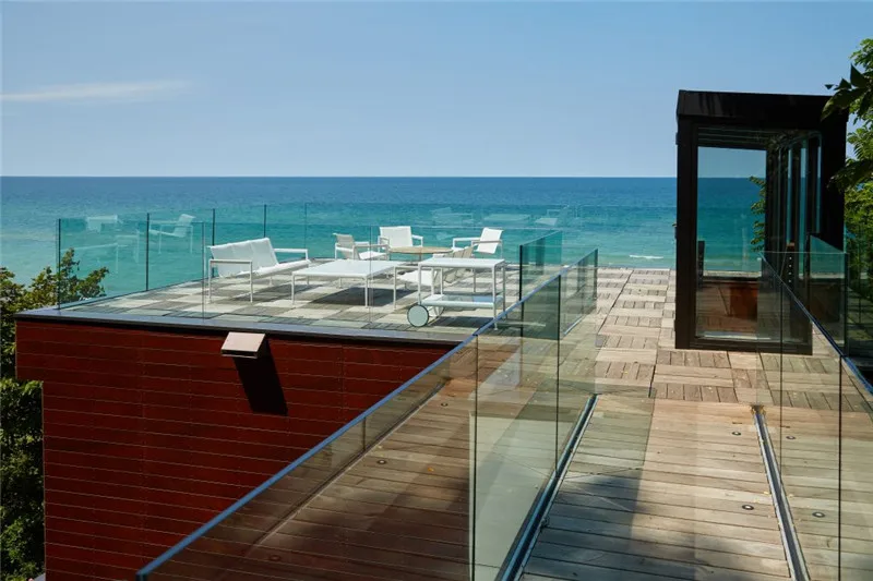 Shoe Base Frameless Outside Deck Tempered Laminated Balcony Aluminum Baseshoe U Channel Glass Railing