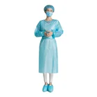 Clothes Disposable Clothes Cheap Wholesale Clothing Cotton Pp Blue Non Woven Gown Disposable Clothes