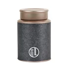 Tin tea can manufacturer direct sales food grade gold tea tin high quality tinplate round can tea container