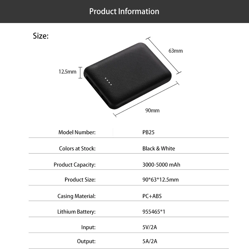 2020 Trending Product Mini Power Bank , 5000Mah Power bank Universal Ultra thin Powerbank - ANKUX.COM