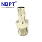Npt Fitting 3 Way Fitting 1/8" NPT Male X 1/4" 3/16" Single-Barbed Straight 90 Degree Mini Hose Fitting