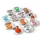 Custom Photo Home Accessories Decoration Cartoon Animal 12 Zodiac Crystal Glass Fridge Magnets