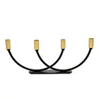 Logo Customization Candle 2020 New 4 Arms Home Wedding Decorations Black Candelabra Candle Holder