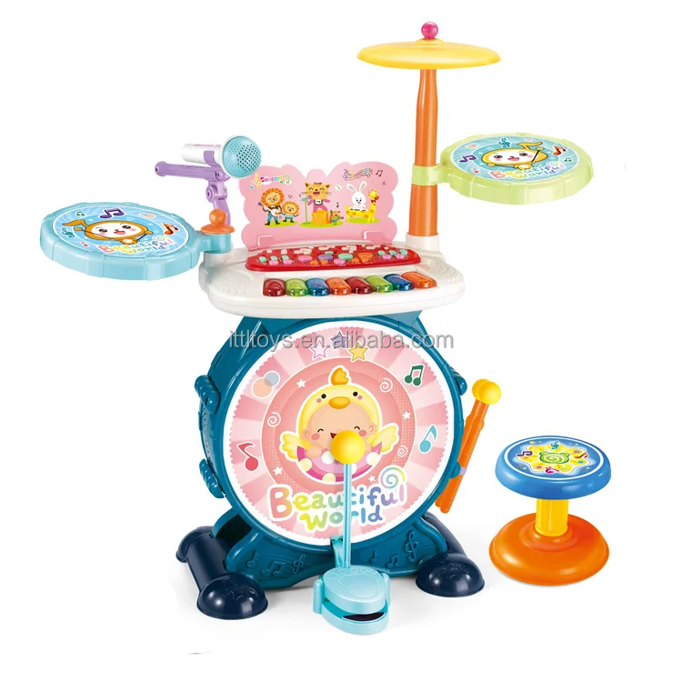 toys musical instrument drum set plastic jazz drum toy with