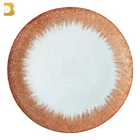 tablesetting 13 inch wholesale wedding glass rose gold charger plates