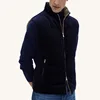 Wholesale OEM Navy Blue Cotton Corduroy Vests Men's Zipper-up Winter Warm Outerwear Down Vests