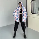 Women' Newest Oversize Teenagers Ladies Cartoon Printed And Zipper Cardigan Women' Hoodies