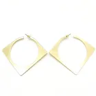 Special exquisite gold square earring square hoop earrings