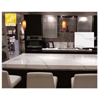 Yunfu stone Artificial Chinese Calacatta White Quartz Stone Slab for Countertop and Island