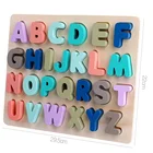 Custom Kids abc Alphabet Letter puzzle Wooden Promotion Educational Toy Hand Grasp Wooden board wooden children toys