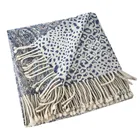 BLUE PHOENIX double side print 30wool 70acrylic pashmina shawl scarf turkish hijab