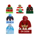 Light-Up Christmas Ugly Sweater Santa Led Beanie Hat Knit