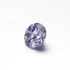 Factory High Quality Round Machine Cut Lavender synthetic cubic zirconia