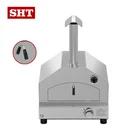 best selling indoor kitchen cabinet countertop stainless steel table top gas fired pizza oven