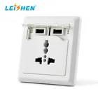 Socket Twin Twin Socket Dual Universal Power 1 Gang Multi Functional Socket Receptacle Outlet Twin USB Wall Plate Socket