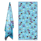 Low MOQ customized design digital printing sublimation cartoon themed quick dry beach towel 80x160cm