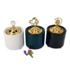 Sandalwood Small Sandalwood Censer Ceramic Incense Burner For Hotel