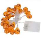 Halloween Light String Halloween String Light ETENDA Battery Powered Dimmable Halloween Pumpkin Light String 20 Led