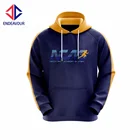 Top design custom logo 100% polyester dye sublimation blue hoodies team sweatshirt men for sale