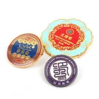 Clothing Promotion Emblem Lapel Pins Maker Round Custom Made Brand Name Logo Metal Badge for Clothes