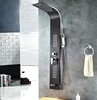 stainless steel bathroom black shower panel with massage jets