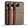 For iphone 11 pro max 2019 pu leather 2 card slots classic business style mobile phone case cover