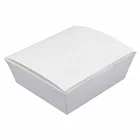Eco friendly thick disposable recycle food biodegradable custom White paper lunch box